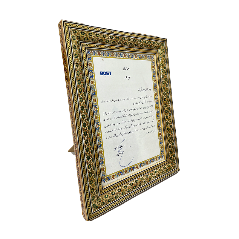 تقدیر از عباس نجمی به‌پاس فروش موفق محصولات BOST – سال ۱۴۰۰